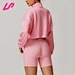 cropped zipped hoodie